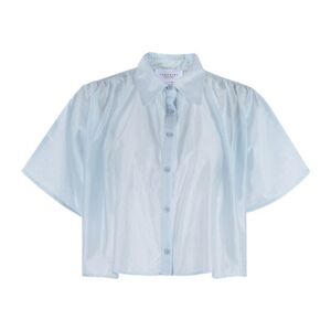 The Shirt Rochelle Behrens Sky Blue The Hayden Button Down Shirt Size XS